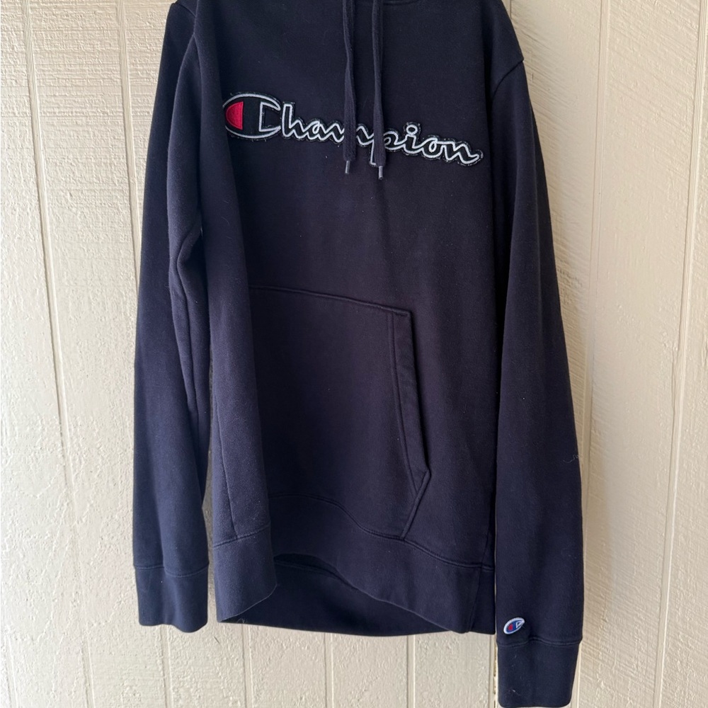 Champion Black Sweatshirt Classic Athletic Style